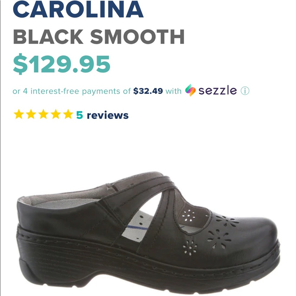 New in box RED size 7.5 Carolina Klogs